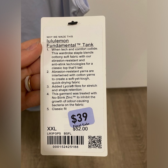 BNWT - Men’s XXL Lululemon Fundamental Tank - Picture 3 of 6